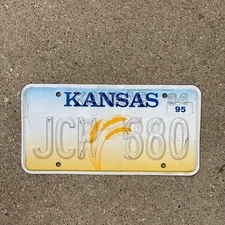 1995 Kansas Error License Plate Auto Tag Garage Restamp Error Plate JCP 880