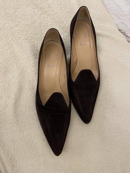 Women Bally Heels Brown Suede 39.5