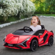 12V Lamborghini SIAN Licensed Electric Car for Kids, Red