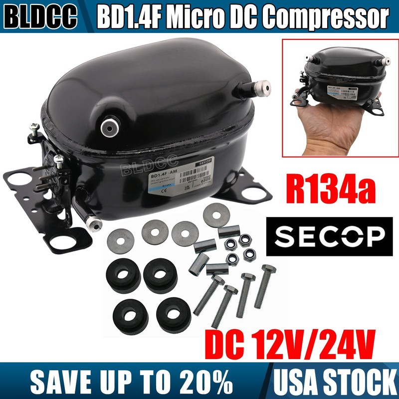 SECOP BD1.4F SECOP 12/24V Micro Compressor R134a for Modern Mobile Refrigeration