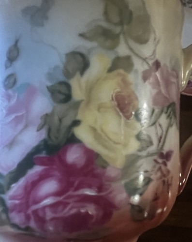 Antique/vintage Mustache Teacup & Saucer Moritz Zdekauer Altrolau, Austria 1909 - Picture 12 of 16