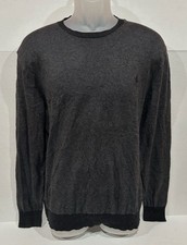 POLO Ralph Lauren Sweater Men  s Size M Charcoal Pima Cotton Pullover Lightweight