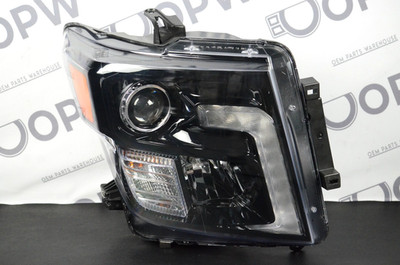 2016-2019 Nissan Titan LED Headlight Right Passenger Side Black Bezel Trim OEM