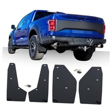 Mud Flaps for 2017-2020 Ford Raptor - Set of 4 - Black with Black Logo
