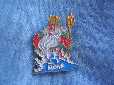 Pin Neptun Römischer Gott des fließenden Wassers und des Meeres ALOHA Neptun