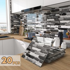 20/40-Pack 30x30 Oversized Marble Tiles Wall Panels Self-Adhesive Marble Sheets