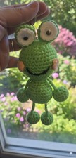 Handmade Frog Crocheted Mini Stuffed Animal Keychain