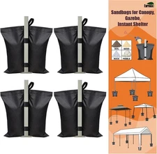 Eurmax USA Sandbag Tent Weights Bags, for Patio Umbrella Base,Outdoor Black 