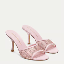 Stewart Weitzman Bareitall Shine Slide 85 Pin...