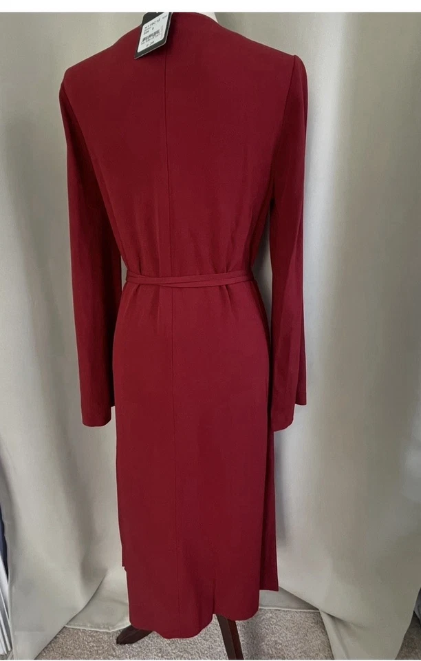 Vestido rojo de vacaciones St. John para mujer nuevo con etiquetas Redwood talla 6 precio de venta sugerido por el fabricante $1295 Foto 3 de 4