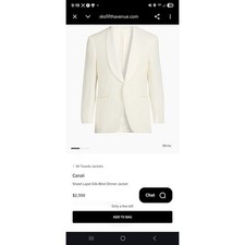 White Canali Shawl Wool Dinner Jacket