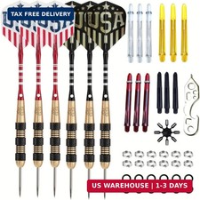 Steel Tip Darts Set - Professional Darts Steel Tip for Dartboard - Includes Bras