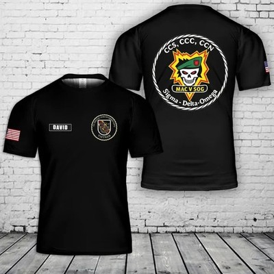 Large Mac V sog 5th Special Forces Group 3D T-Shirt S-5XL