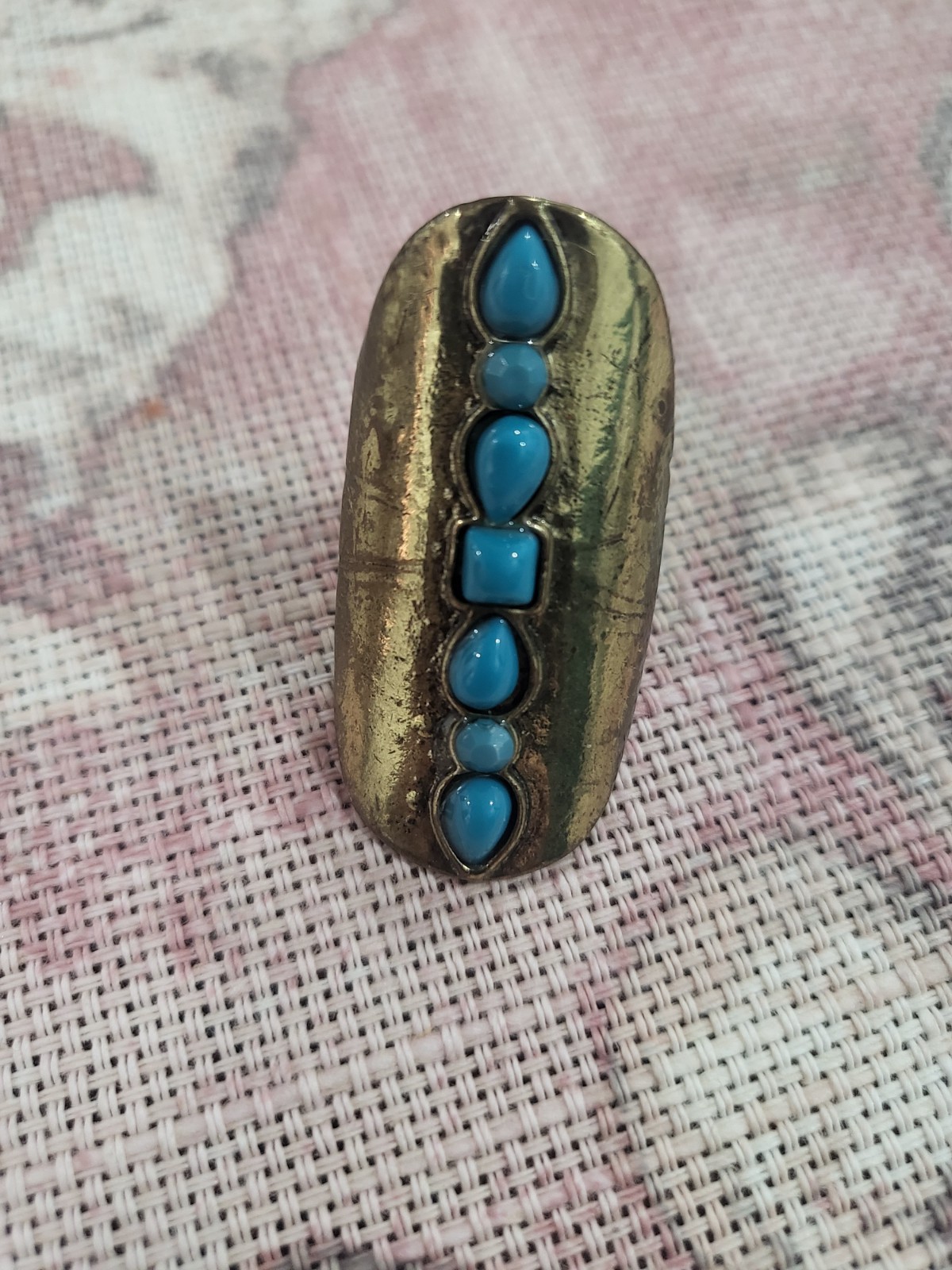 Vintage Turquoise, Ring-- Adjustable - image 1