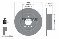 2X Textar Bremsscheibe 92133103 FüR BMW
