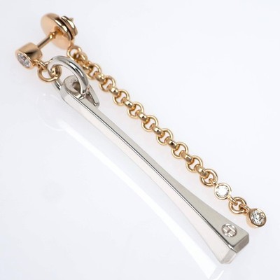 Hermes Single Earring Mix and H Clou de Forge Au750PG Ag925