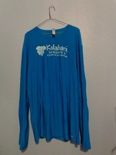US Apparel Kalahari Resorts Sun Block Shirt Turquoise Adult Size 2XL Swim Top
