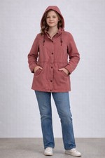 Girls Birch Stone Button Up Utility Jacket Outerwear Dusty Pink Size 10