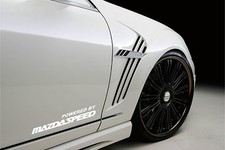 Powered By Mazdaspeed Mazda Racing Rx7 Rx8 Decal Sticker Emblem Logo White Pair
