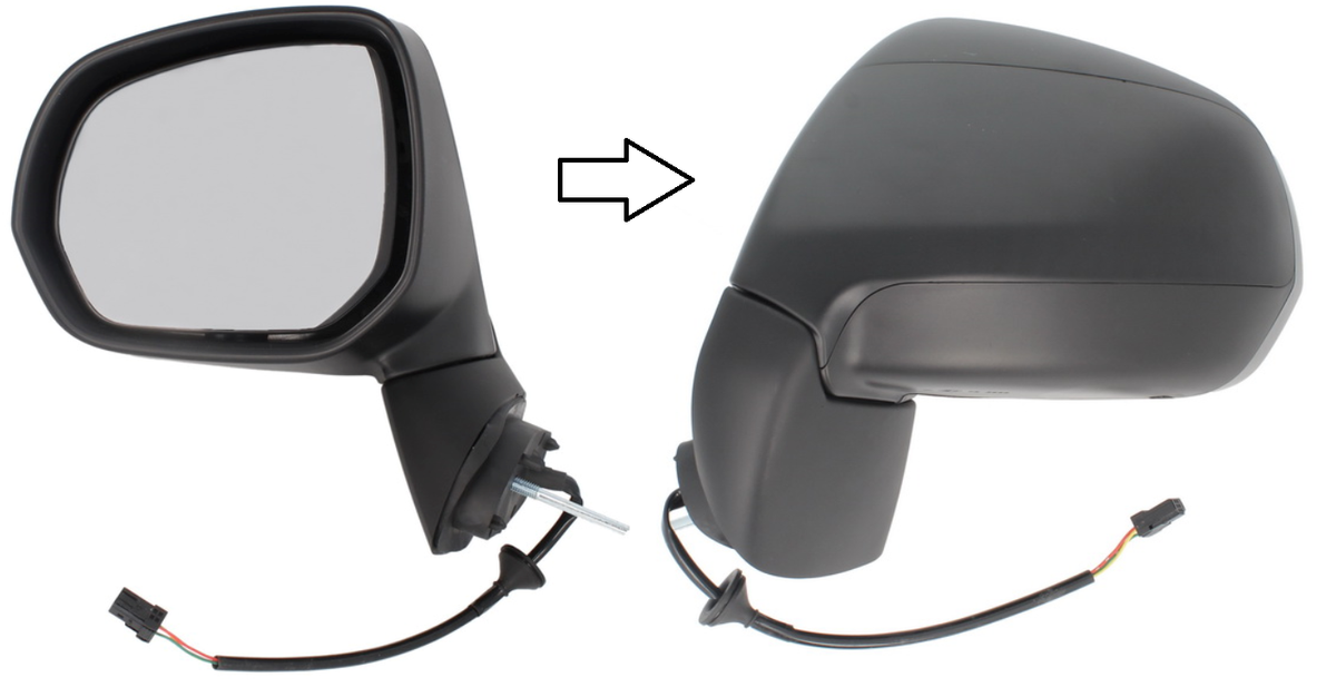 Rétroviseur Gauche électrique Neuf Pour Citroën C3 Picasso (2009-) | Réf. 8153XQ, Couleur Noir | Emballage D'origine