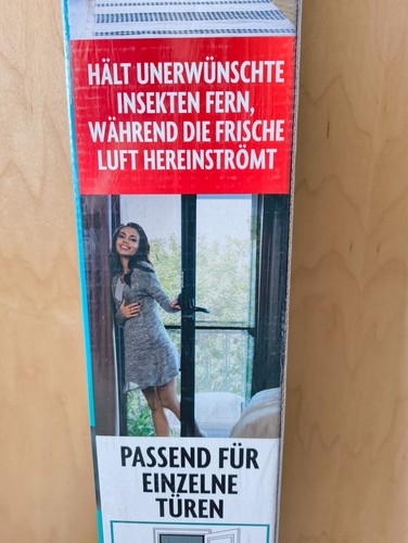 Insektenschutz Fliegengitter Tür Alu Rahmen Mücken Fliegenschutz 100 x 210 cm - Bild 4 von 6