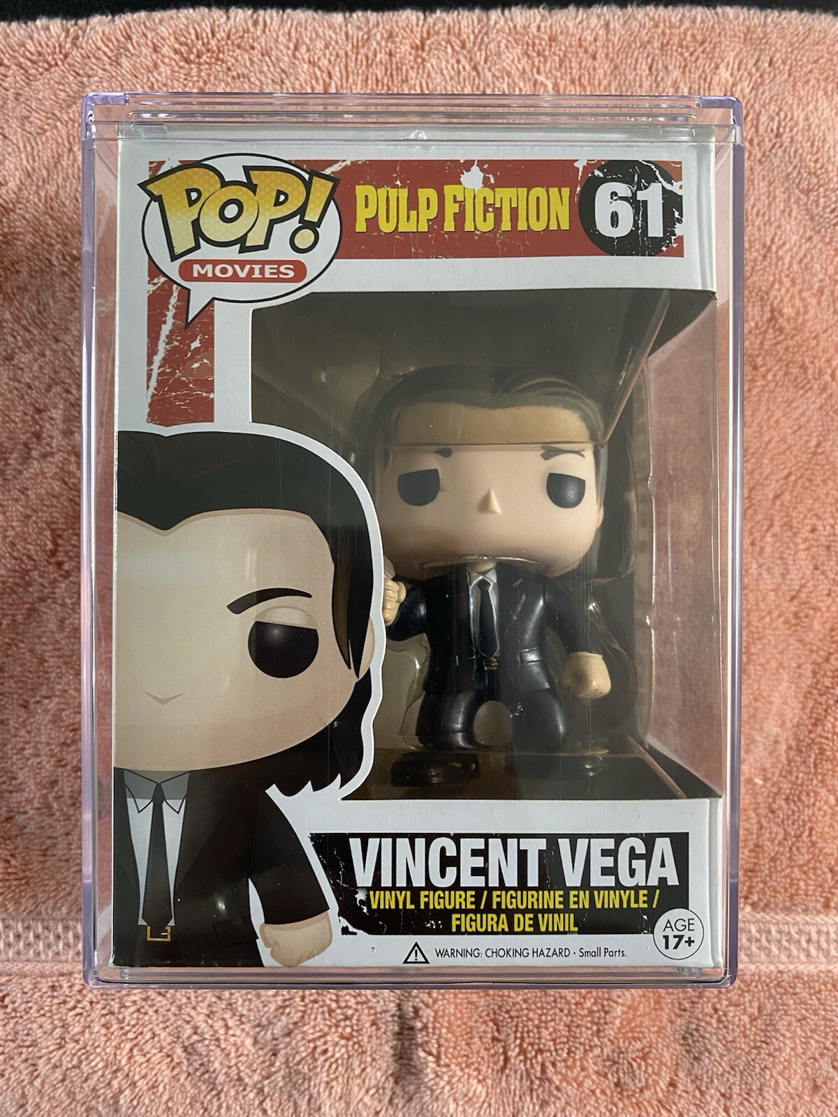 Sale Vincent Vega Funko Pop #61 With Hard Pop Protector Pulp Fiction Funko Pop Movie!