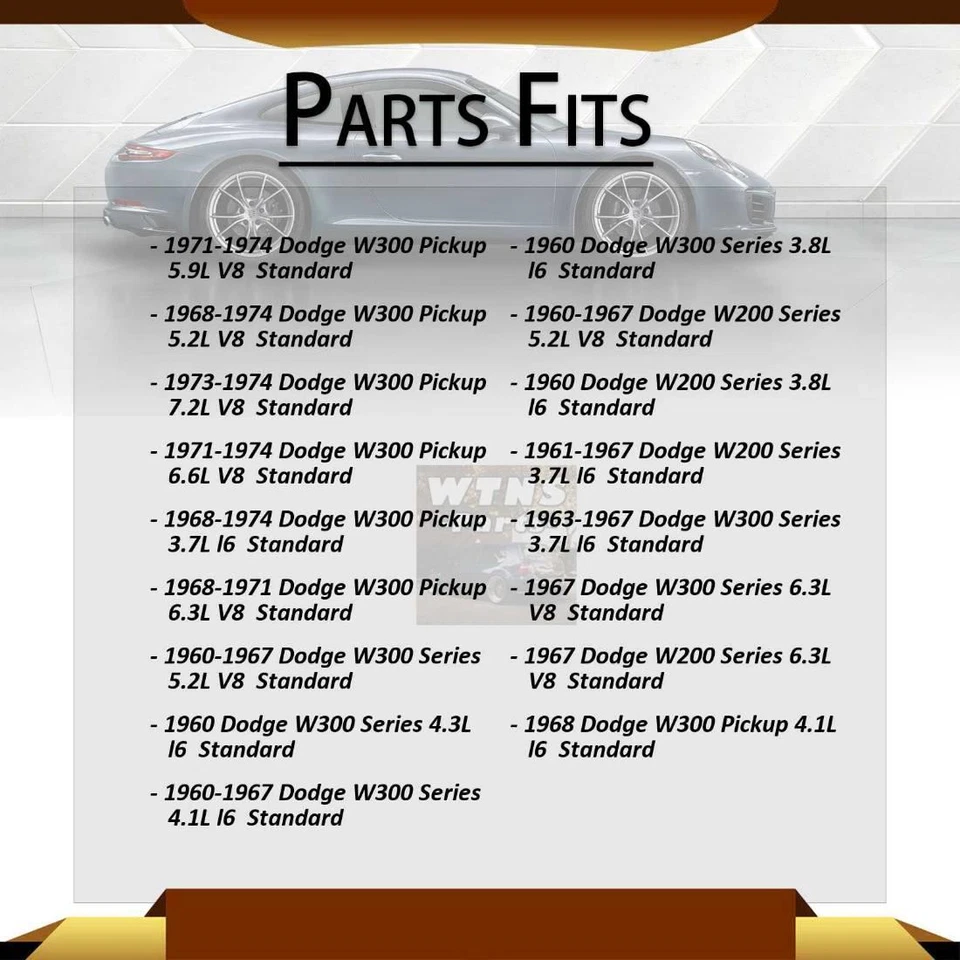 Eje intermedio juntas en U GMB 2x para Dodge W300 Series 1960 3,8 L Foto 2 de 4