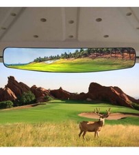HKOO Golf cart Rear View Mirror,16.5" Extra Wide 180 Degree Panoramic Rear View