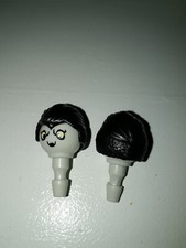 Playmobil 2 x Kopf Geist Vampir Set Haare schwarz Wendegesicht top Sale!