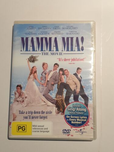 Mamma Mia The Movie DVD Sing Along Edition Meryl Streep Pierce Brosnan R4 PAL - Picture 1 of 4