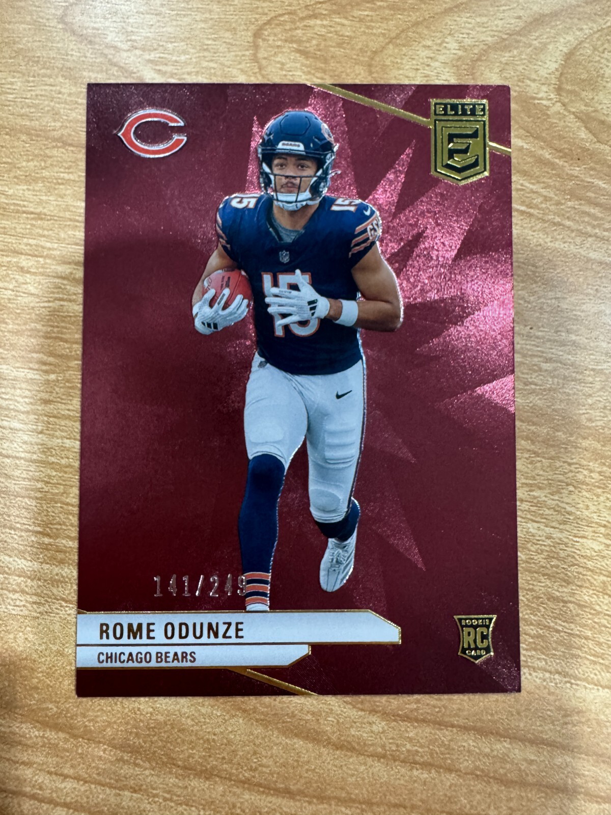 2024 Donruss Elite Football Rome Odunze RC Red 141/249