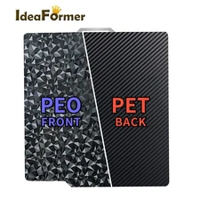 Ideaformer Smooth PEO+Carbon Fiber PET Build Plate 257x257mm for Bambu Series