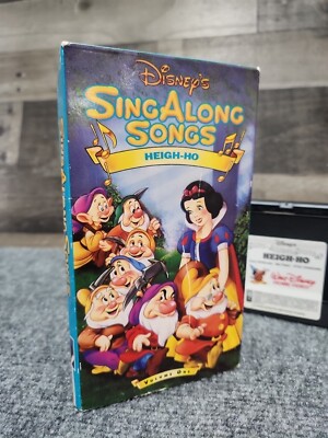 Disney Sing Along Songs Snow White Heigh-Ho VHS Tap 1994 Volume 1
