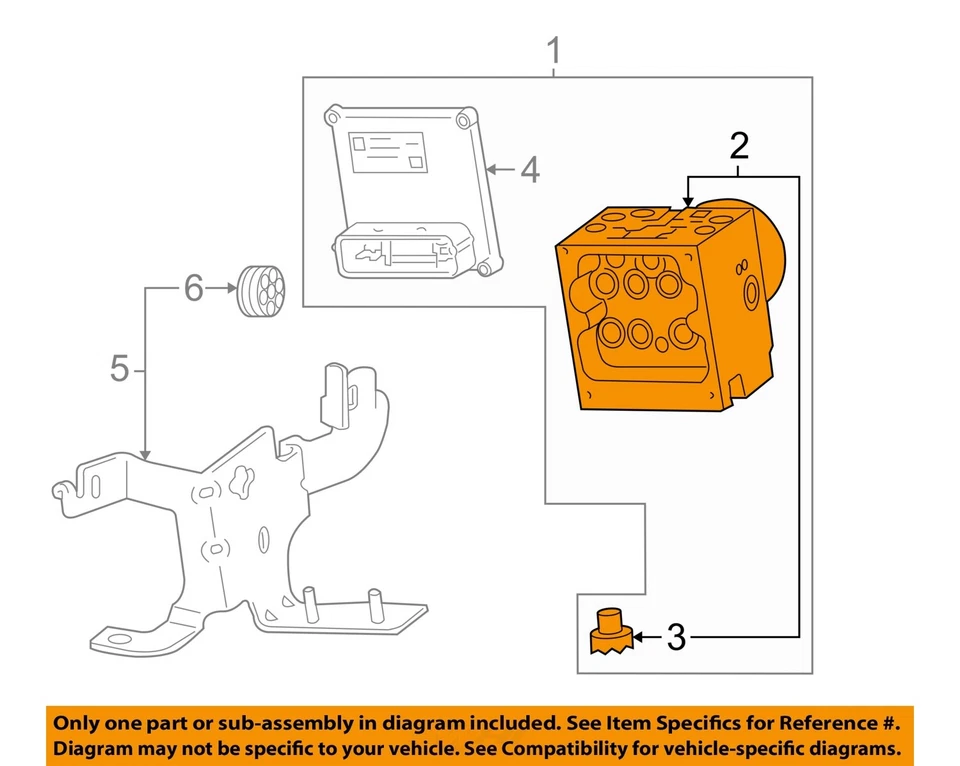 Used ABS Pump and Motor Assembly fits: 2007 Chevrolet Trailblazer Assembly Grade - Image 3 of 4