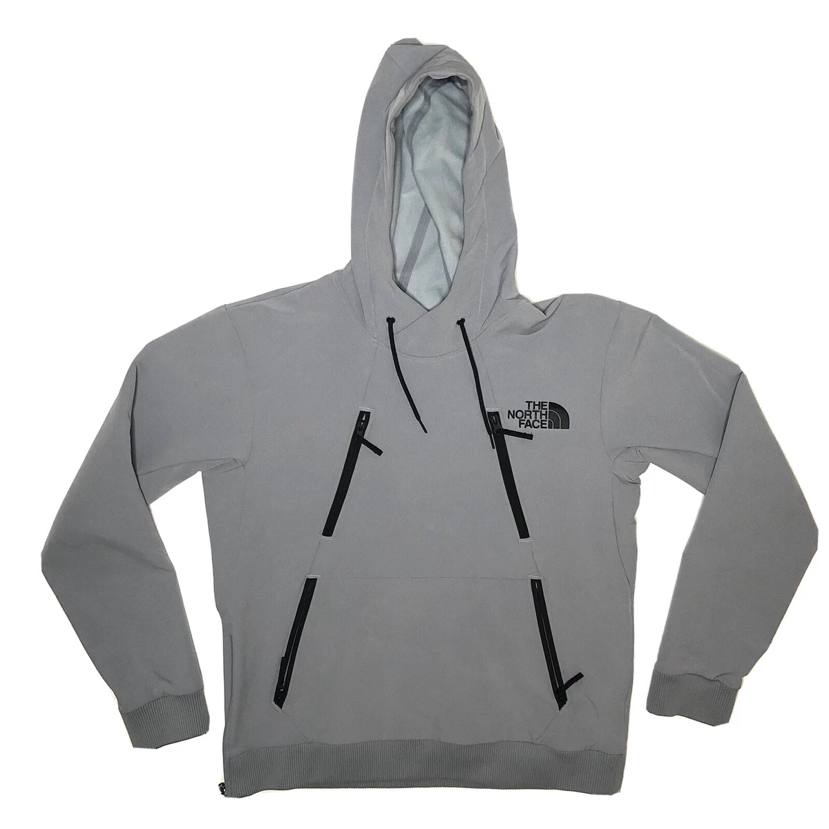 The North Face Tekno Gray Four Zipper Pullover Hoodie Jacket Men's Medium  TNF | eBay