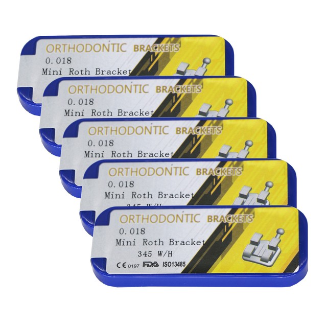 5 Kits Dental Orthodontic Bracket Braces Mini Roth 018 345 Hooks