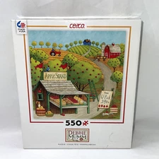 NEW Ceaco Debbie Mumm 550 Piece Puzzle Apple Stand Folk Art Fruit Stand 2014