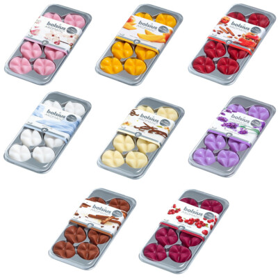 Bolsius Aromatic Wax Melts im 8er Pack Wachs Duft Schmelzblüten vers. Düfte