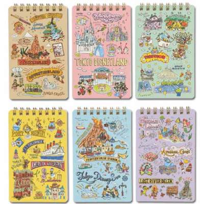 Pre-Order Tokyo Disney Resort Park Motif Fun Map Memo Set TDL TDS 6 Pics