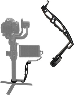 DH03 Handheld Gimbal Grip with Cold Shoe for Mounting Monitors, Black