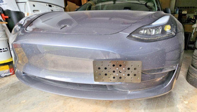 Front Bumper Tow Hook License Plate Mount Bracket for TESLA Model 3 2017-2025