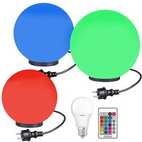 Rgb Kugelleuchten AußEnleuchte 3Er Set Ø 20/25/30Cm Kugellampen Garten Led Lampe