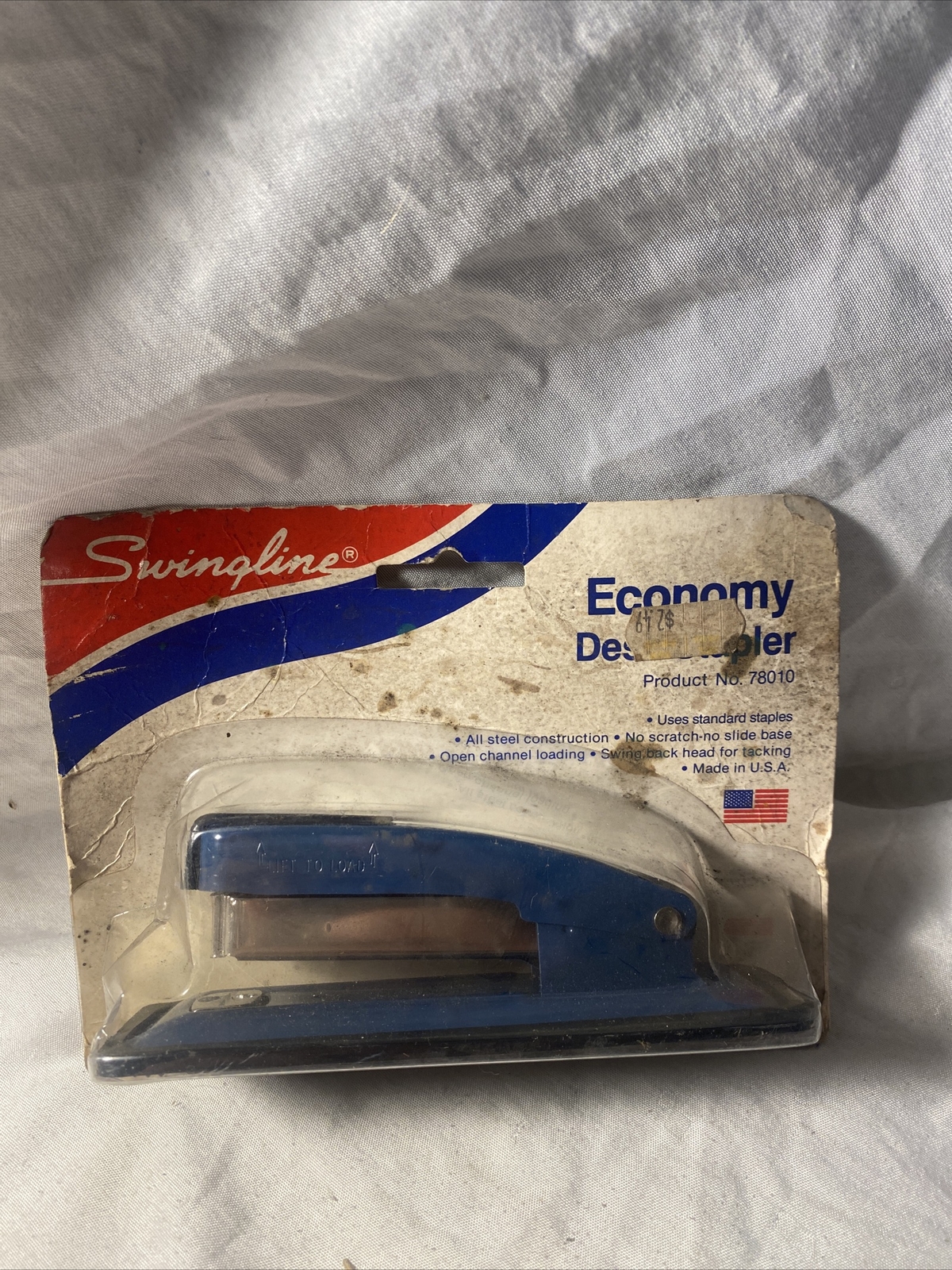 vtg Swingline 711 small stapler Tan/Brown works Very Good Condition-image
