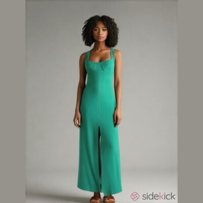 WAYF  Bravado  Slit Front MAXI DRESS msrp $ 100 Size M