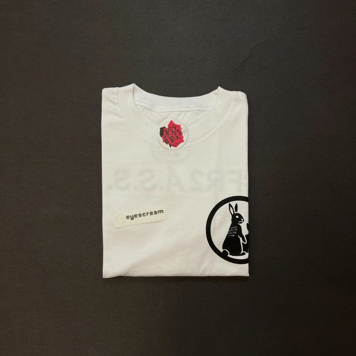 DS FR2 x Anti social social club Roll White Tee L Auth ASSC