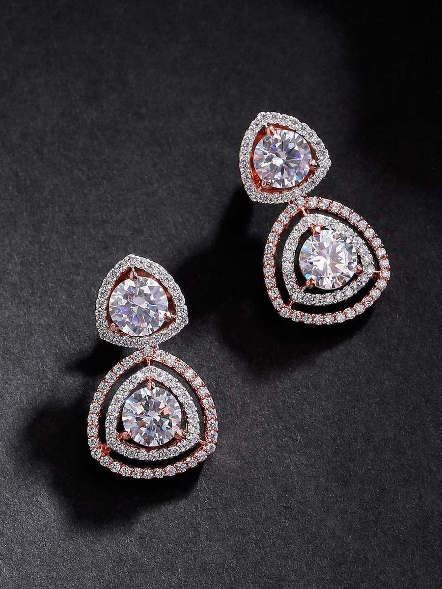 Latest American Diamond AD Earrings & Studs