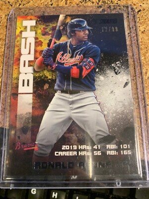 2020 STADIUM CLUB BASH & BURN BLACK 12/99 RONALD ACUNA JR.