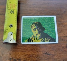 Tupac Green Background Sticker