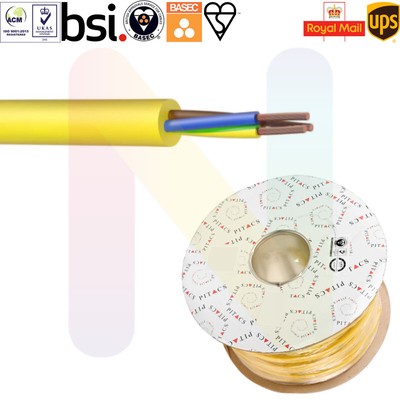 30M Arctic Yellow 3183Y Flex Cable 3core x 2.5mm Outdoor Construction Artic