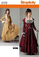Simplicity Ladies Sewing Pattern 2172 Victorian Era Coat, Skirt & Bustier...